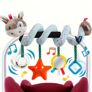 Spiral Plush Youngsters Car Seat Toy - Colorful Activity Stroller Mobile for Boys & Girls 0-12 Months, Perfect for Bassinet, Crib, & Youngsters Carrier - Ideal Birthday or Shower Gift, Youngsters Engagement Toy|Interactive Durable Youngsters Toy