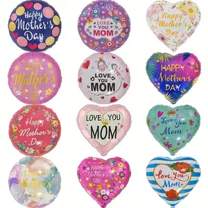 10Pcs 18Inch Mother'S Day Decorations Balloons I Love You Mom Happy Mother'S Day Aluminum Film Balloons Mothers Gifts
