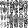 20 Large Temporary Tattoos Kit Featuring Greek Mythology, 8 Full Arm Maori, Warrior, Compass Aesthetic Tattoo Designs Merch, Perfect for Adults Men Women Arms Legs, Tattoo Stickers, Fake Tattoos