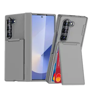 for Samsung Galaxy Z Fold 7, Fold 6 Case, with Card Holder(2 Cards)[Kickstand] [Hinge Protection] Military Grade Drop Protection, Case for Samsung Galaxy Z Fold7