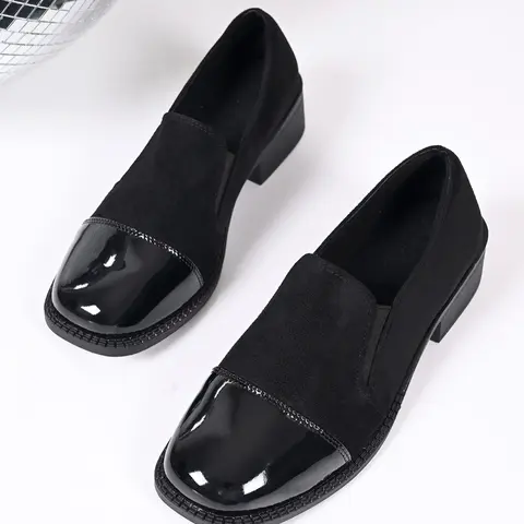 Women's British Style PU Leather Mary Jane Shoes, Thick Sole Loafers for Spring & Fall, Casual Ankle-High Footwear, British Fashion Shoes, Versatile Shoes