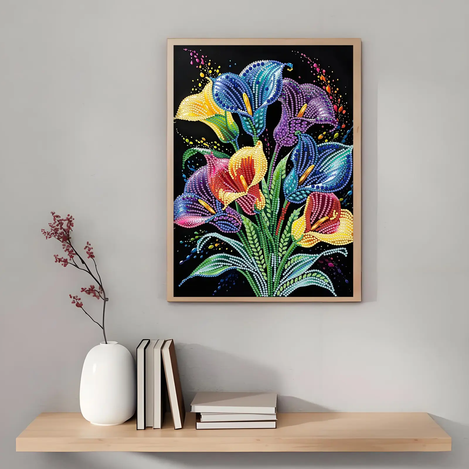 DIY Flower Diamond Art Special Shape, Floral 5D Diamond Painting Kit | Partial Diamond Painting, 5D, Crafts for Adults, Gem Art, Diamond Dotz, Diamond Dots, Wall Art, 11.8x15.7 in