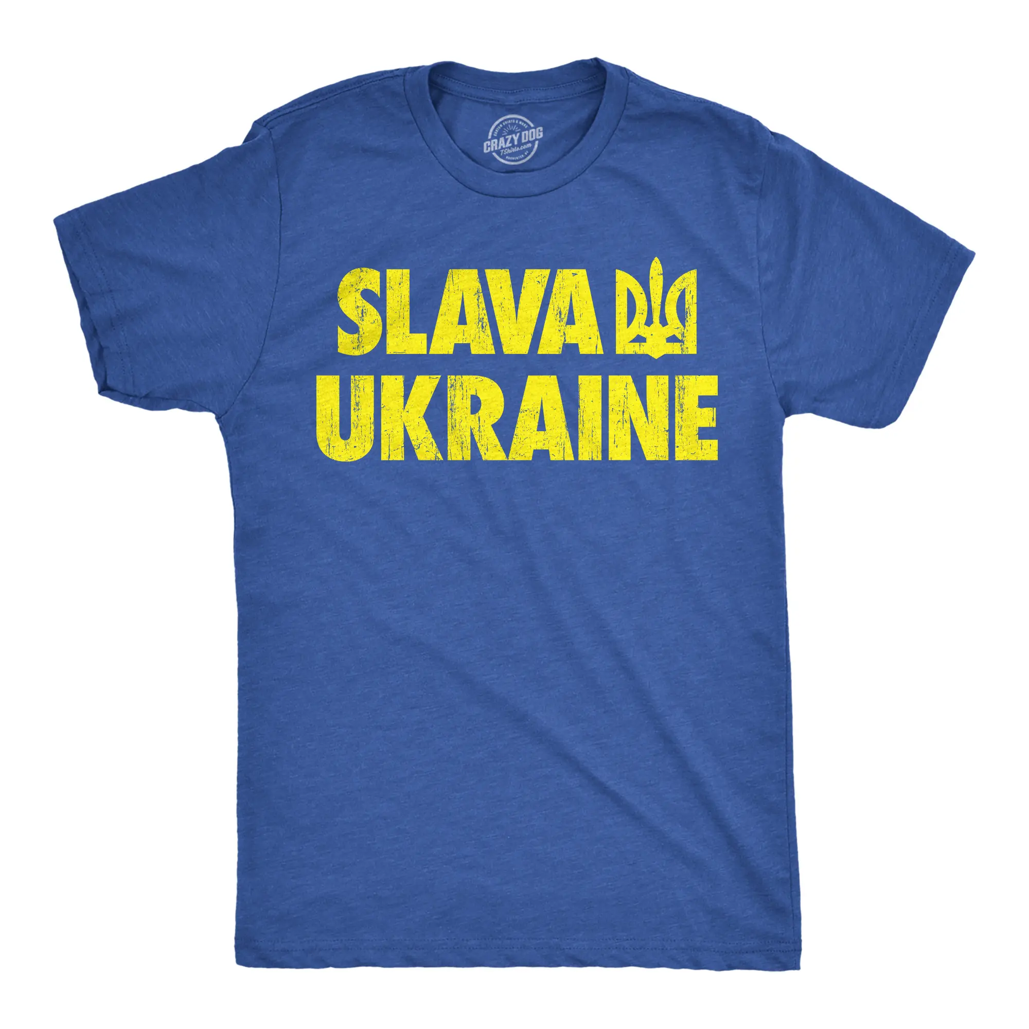 Mens Funny T Shirts Slava Ukraine Support Graphic Novelty Tee for Men Mens Funny T Shirts Cool Vintage Fashion T-Shirt Gift Classic Menswear Funny Motivational Short Sleeve Novelty Tees for Guys Royal -