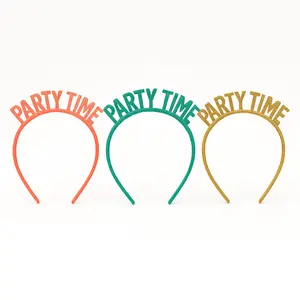 "Party Time" Glitter Headbands - Set of 3