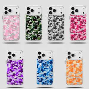 Bape camouflage street style phone case, compatible with iPhone 17/16/15/14/13/12/11 Pro Max/Plus and Samsung Galaxy S24-26, featuring an impact-resistant hard shell design.