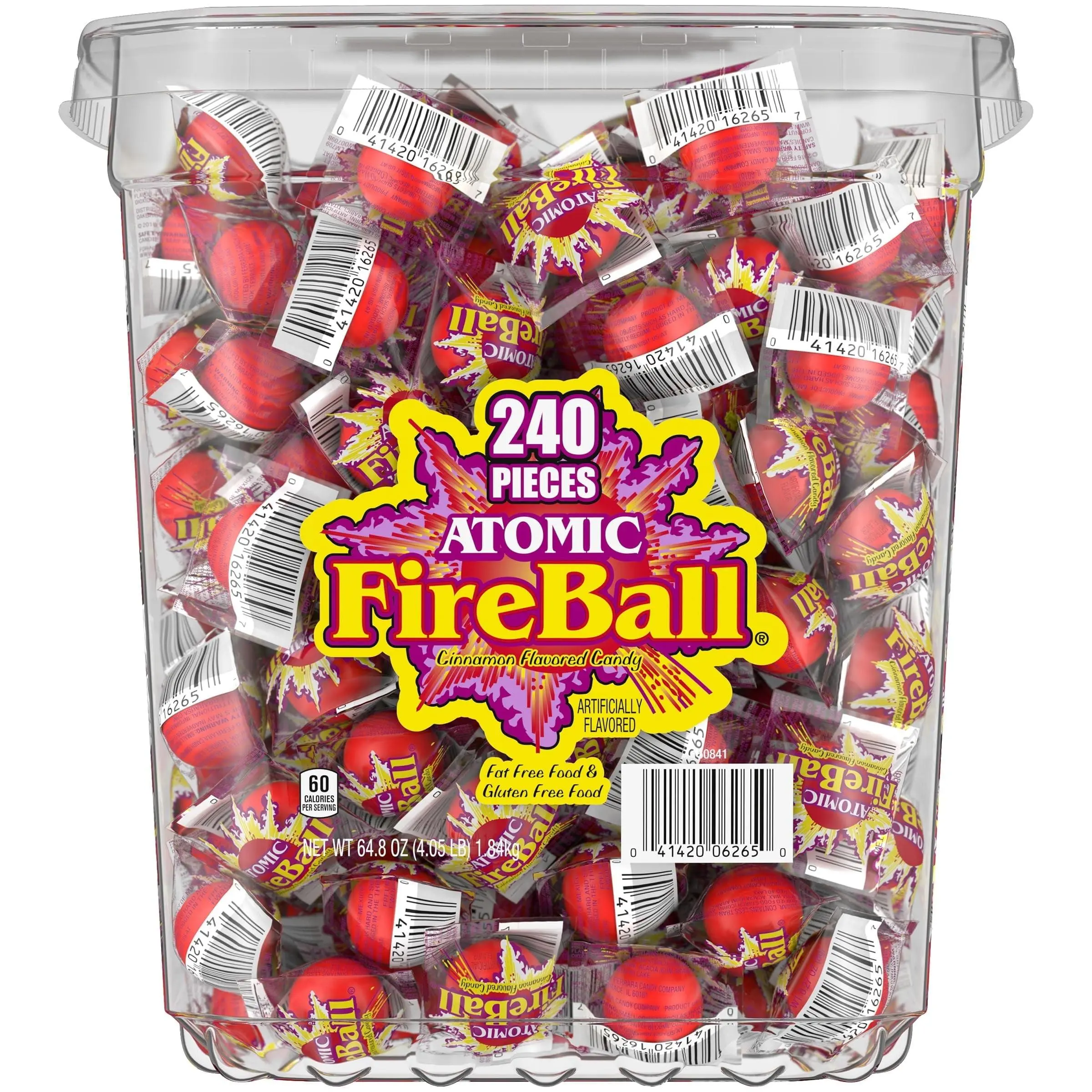 Atomic Fireball Cinnamon Hot Candy Tub 240 ct