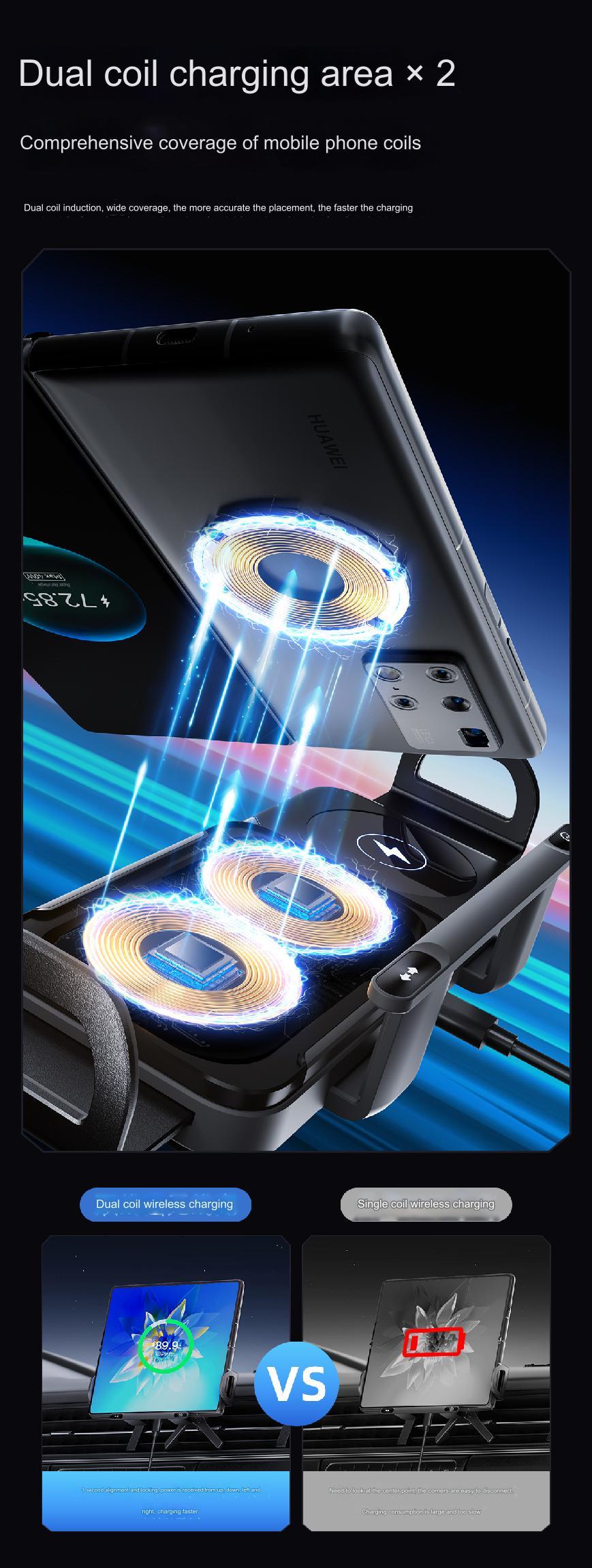 Car Vehicle Automatic phone holder, Phone Holder Car Gadgets for SmartphoneMount 15W wireless charger Phone Charging , 90-degree rotation, installed on car air center console, suitable for 6-7.2-inch mobile phones Car Vehicle Automatic phone holder, Phone Holder Car Gadgets for SmartphoneMount 15W wireless charger Phone Charging , 90-degree rotation, installed on car air center console, suitable for 6-7.2-inch mobile phones