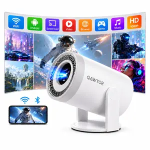 200 ANSI Lumens Mini Projector with Native 4K Decoding – Ultra-Bright Smart Portable Projector, 0.9:1 Short Throw, 360° Adjustable Focus, Up to 235" Giant Screen for Home Theater, Bedroom & Outdoor Movies