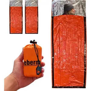 Emergency Sleeping Bags 2 Pack |     Portable Emergency Blanket Survival Gear