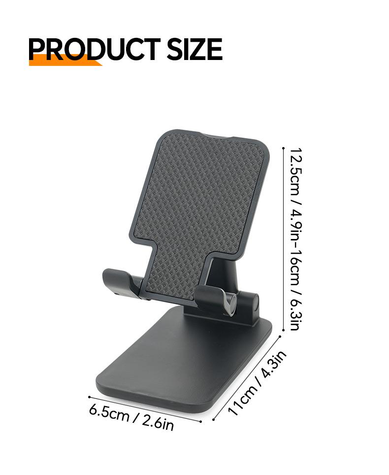 Universal Foldable Phone Stand, Adjustable Angle Desktop Cellphone Holder, Stable & Portable for All Phones