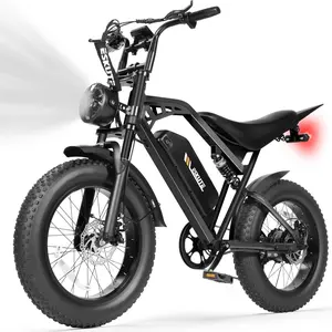 [Eskute&V200] Electric Bike | 20.8Ah Huge Battery | 1500W Peak Power | 30 MPH | Full Suspension | 80 Miles Range | 7-Speed Dual Suspension | 20-inch " x4.0 Fat Tire e bikes