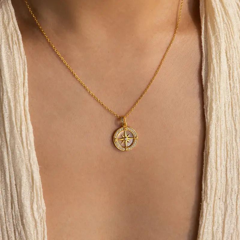 September Laurel Follow Your Compass Necklace, New Beginnings Graduation Gift, Necklace on Card, College, High School Graduating Senior Gift for Girl Custom