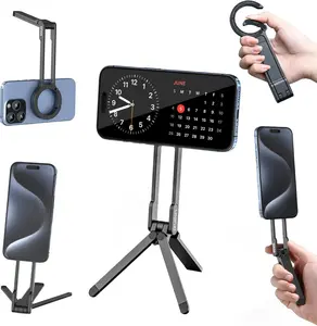 ULANZI MA30 Metal Foldable Magnetic Cellphone Tripod Stand - Aluminium Maglock Mini Pocket Holder, Quick Mount Strong Magnet, Compatible with iPhone 17/16/15/14/13/12 Series, Black Mobile Phone Accessories
