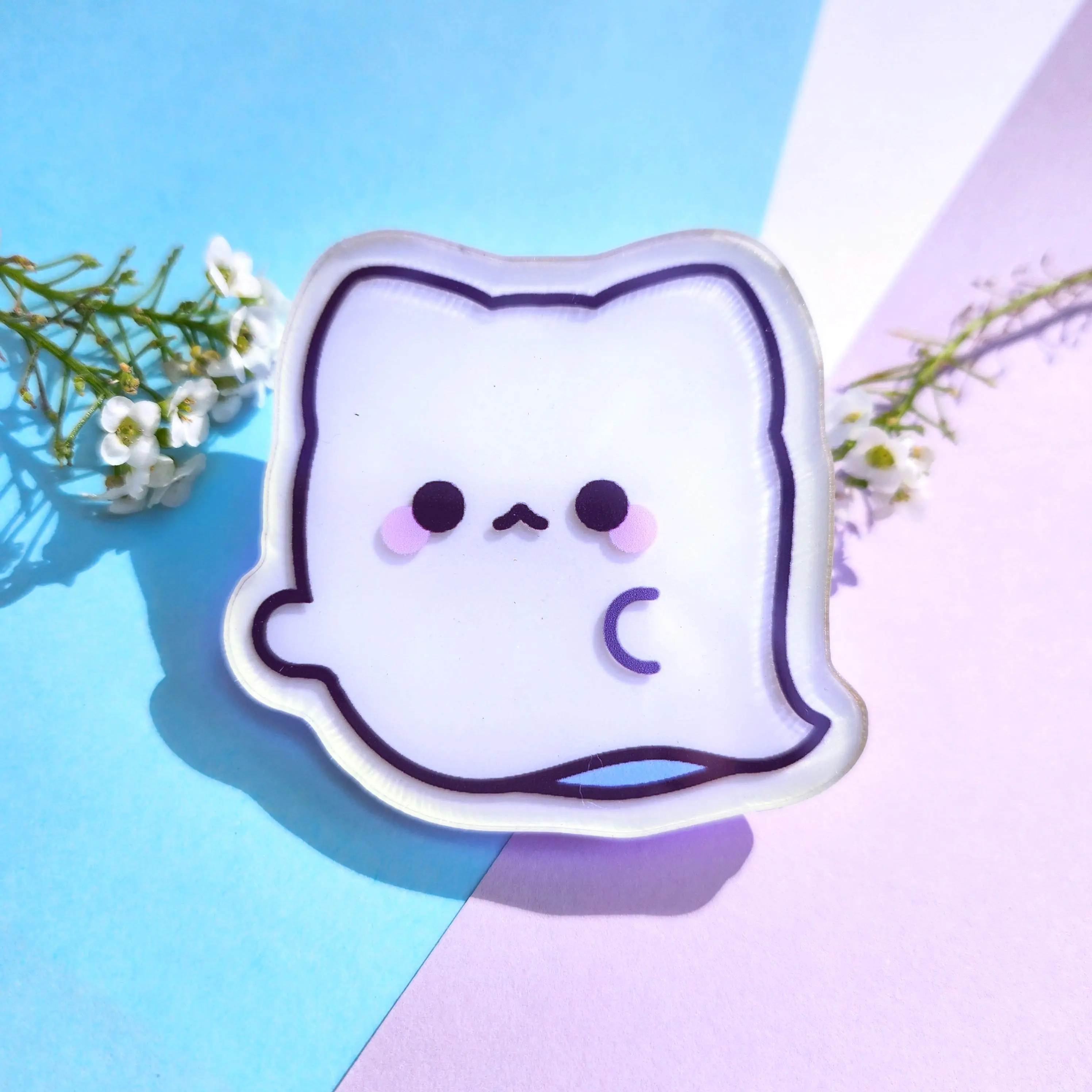 Spookitty Glow in the Dark Acrylic Pin Spookitty Glow in the Dark Acrylic Pin