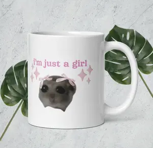 Girlie Pop - I'm Just a Girl - Mug - Sad Hamster
