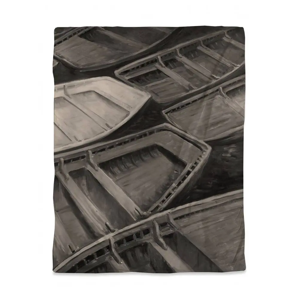 360 stand Twin Size Brown Contemporary Coastal Duvet Cover Bedroom Bedding Set - 3817-VWCT-CO69-1, Coastal Vibe Print, Sepia Tones, Soft Texture, Small Canoes Design, Graphic Duvet Covers, Duvet Cover Sets, Coastal Bedding