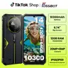 FOSSIBOT F105 Rugged Mobile Smartphone Unlocked Cellphone, 12+64GB/128GB, 10300mAh Battery, 24hr Video Play, 20MP+8MP Camera, 6.745in HD Display, IP68/IP69K Waterproof Rainproof, Dual Sim, Built for Camping Work and Travel, 2026 Black, Back to School