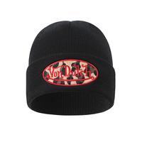 Red Leopard Patch Beanie