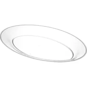 Plastic Oval Serving Trays - Serving Platters Oval 11 X 16 Disposable Party Dish Crystal Clear Pack of 4