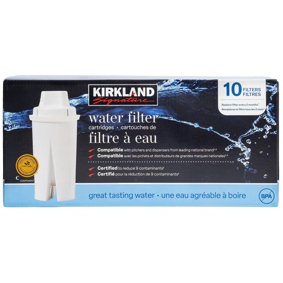 Kirkland Signature Water Filter Cartridge, 10-pack set