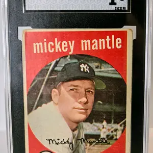 Mickey Mantle - SGC 1 1959 Topps #10 New York Yankees
