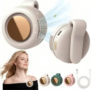 Portable Silent Mini Bladeless Electric Fan,Adjustable 3-speed Suspended Waist Fans,Phone Cooling Fan,Personal Fan,Rotating BodyFan Suitable for Outdoor Travel,fathersdaygift,rechargeable personal fan,handheld turbo fan,Perfect Gift,Summervibes Gift