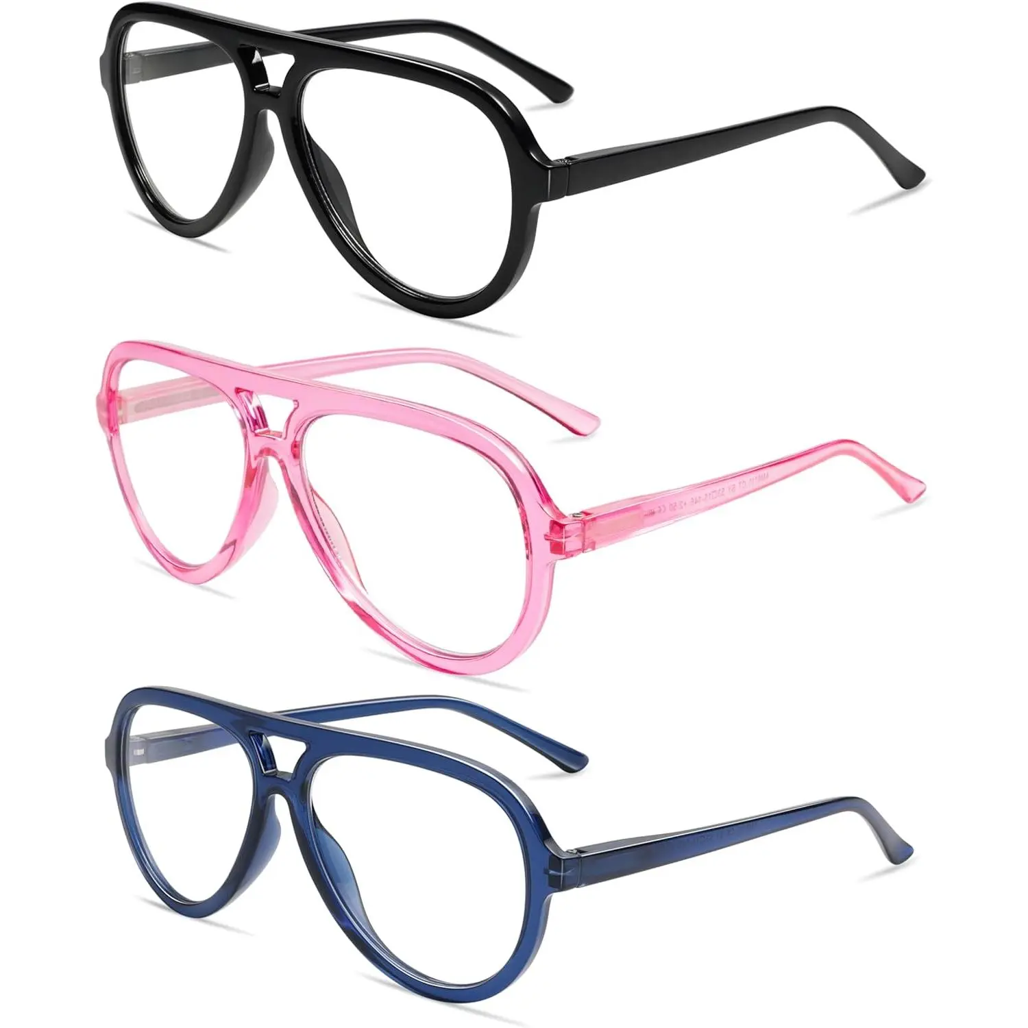 3 Pack Retro Aviator Reading Glasses for Women Men,Classic Large Oversized Reader Blue Light Computer Frame AM6111 3 Pack Retro Aviator Reading Glasses for Women Men,Classic Large Oversized Reader Blue Light Computer Frame AM6111