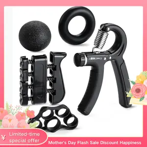 Hand Grip Strengthener Kit 5 Pack Forearm Grip Adjustable Resistance Hand Gripper, gripper ,forearm veins,Finger Exerciser, Finger Stretcher,Grip Ring Stress Relief Grip Ball For Athletes, Boyfriend Gift