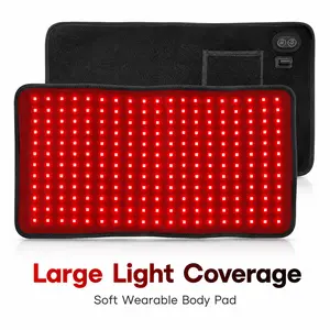 Body Red Light Therapy, 660nm/850nm Infrared Therapy Mat, Wearable Strapping, Suitable for Back, Shoulders, Waist, Knees, Home Use Infrared Therapy Device