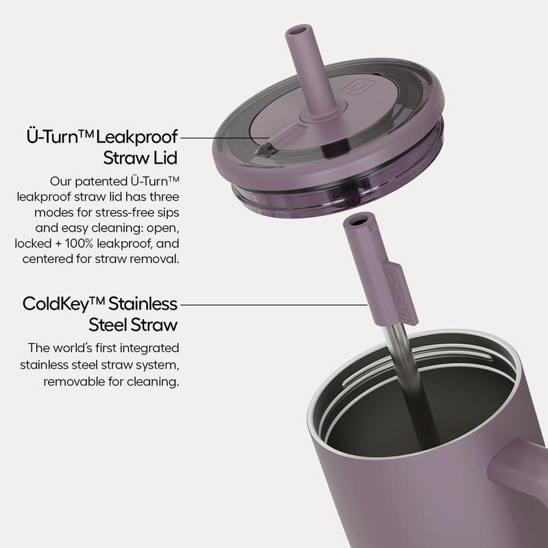 BrüMate Era 40oz Tumbler with Handle and Straw | 100% Leakproof Insulated Tumbler | Keeps Ice 24+ Hours | Cup Holder Friendly Base