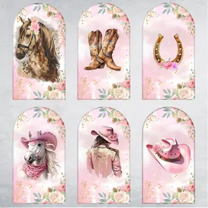 Floral Horse Arch Backdrop Cover for Equestrian and Western Events