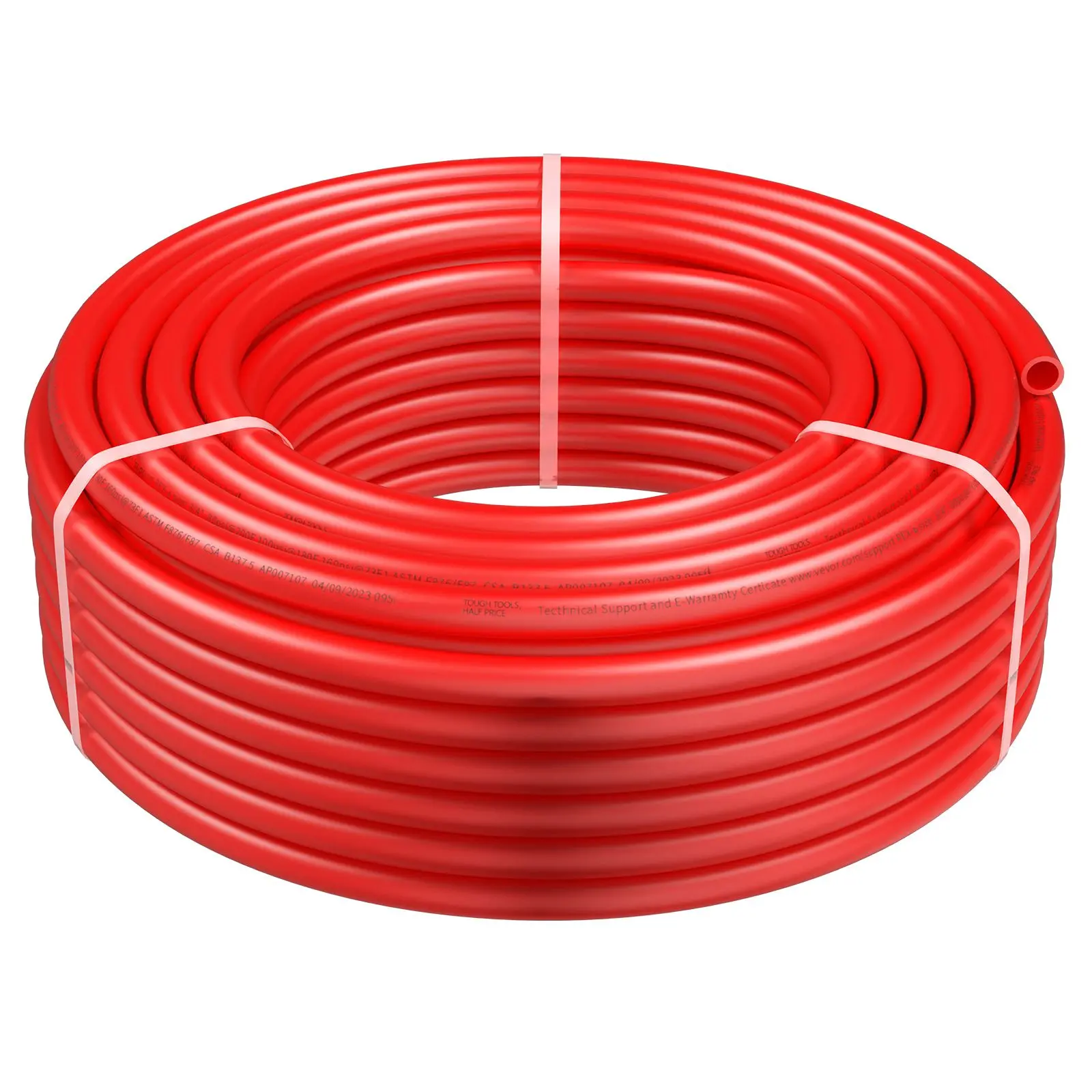 PEX Pipe 3/4 Inch, 100 Feet Length PEX-B Flexible Pipe Tubing for Potable Water, Pex Water Lines for Hot/Cold Water & Easily Restore, Plumbing Applications with Free Cutter & Clamps ,Red