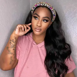 180 Density Headband Wig Human Hair Body Wave Human Hair Wigs Full Machine Made Human Hair Wigs For Black Women Easy to Go summerwins
