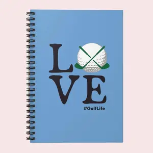 Golf Spiral Notebook for Golf Lovers - 118 Ruled Line Pages