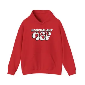 Nonchalant ASF Hoodie | Script Bubble Lettering, Streetwear Pullover