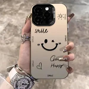 Simple and cheerful smiley face case, suitable for iPhone 17, 16, 15, 14, 13, 12, 11, Pro Max/7P/8P/X/XS/XSMAX/XR/16E. A perfect holiday phone accessory and a great gift for friends, family, or yourself.
