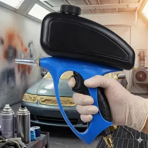Dual-Mode High Pressure Sandblaster Gun for Rust Removal & Paint Stripping - Metal, Wood Prep Tool with Tungsten Nozzle, Gravity Feed, Air-Powered. Ideal for Auto Repair, Fence Polishing & More. Portable & Ergonomic Design.