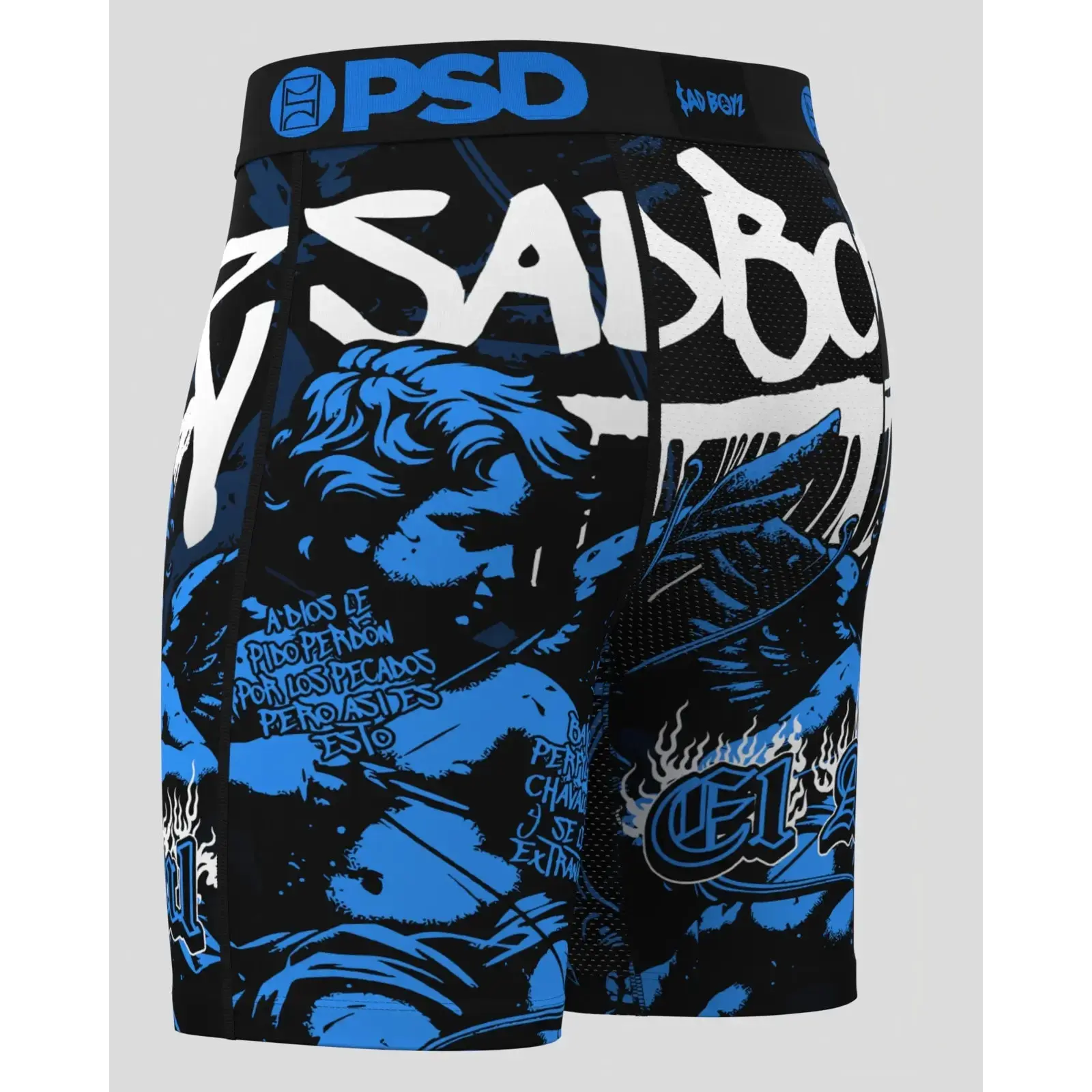 PSD Mens Sad Boyz - Azul Boxer Brief - Standard Length 7 Inch