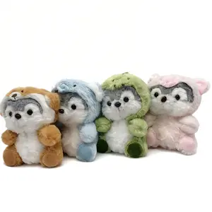 7.09"  Panda Plush with Fox Dinosaur Koala Pig Onesies Stuffed Animal Plushie Set  petgift squeezable plush stress relief plushies cute girly gifts stress relief gifts for men cool stuff for teen boys gifts for girlfriend anxiety fidgets stocking stuffer