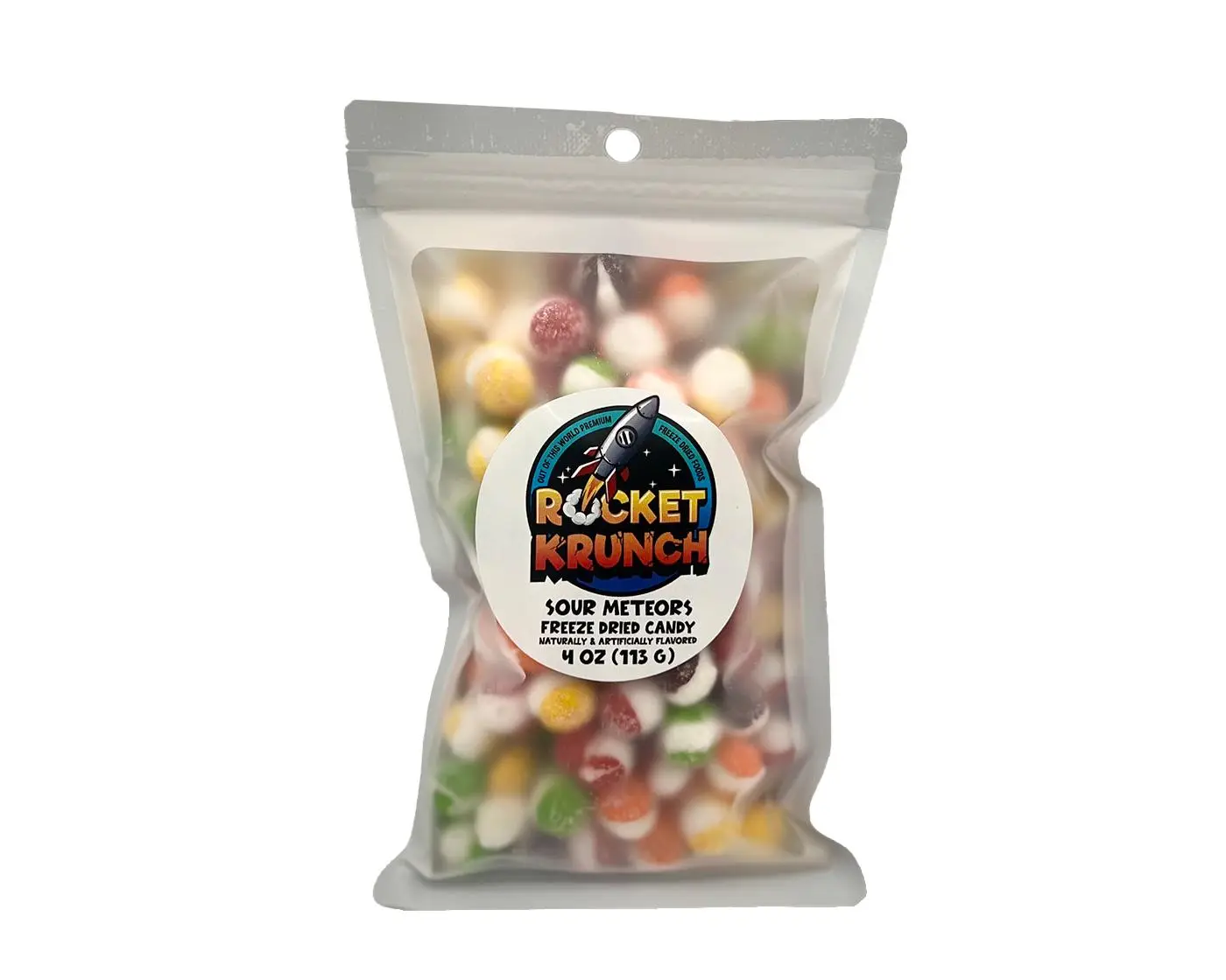 4 oz Sour Meteors Freeze Dried Candy Tangy, Sweet & Sour Snack Candies Bonbon freeze-dried candy