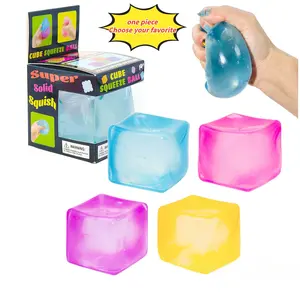 Creative Jelly Color Cube Squeeze Toy, Decompression Squeeze, Stress Ball Without Net, Slow Rebound Stress Relief, Relieve Learning Anxiety, Work Pressure, Relaxing Fun