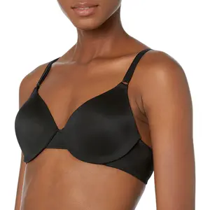 Warner's T-Shirt Bra Padded Underwire Stretch Microfiber Black 32D