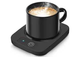 Coffee Mug Warmer, Smart Candle Warmer, Electric Cup Warmer with Aluminum Metal Panel for Office, Desk Accessories, Electric Beverage Warmer for Cocoa, Milk, Coffee Gifts for Dad