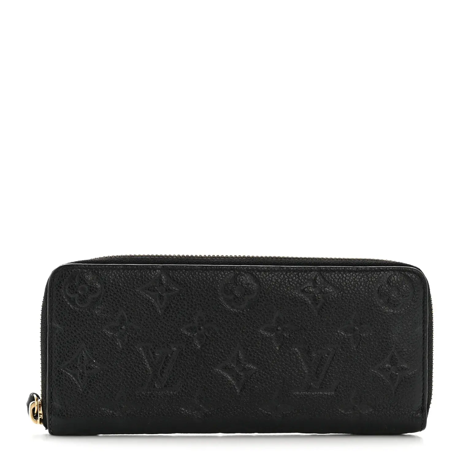 Pre-owned Louis Vuitton Leather Small Leather Goods Empreinte Clemence Wallet Black