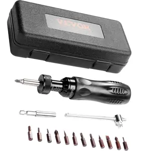 VEVOR Torque Screwdriver,  1/4" Drive Screwdriver Torque Wrench, Electrician Torque Screwdriver with Scale, 10-70 in/lbs Torque Range, 1 in-lbs Torque Increment Torque Screwdriver with Bits & Case