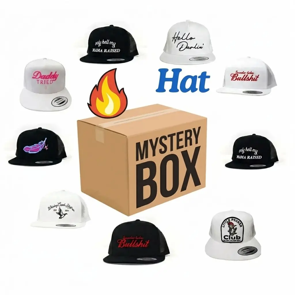 Mystery Box One Hat Random Mama Tried, Daddy Tried, Hello Darlin, Little Pecker, Bull shit On Snapback Trucker Hat| Unisex Christmas Gift Idea Christmas decorations Christmas gifts