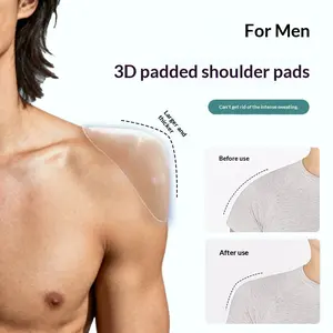 Men's Silicone Shoulder Pads - Adult Enlarged Thick Protective Gear, Non-Slip Adhesive Pads for Football Sports & Training