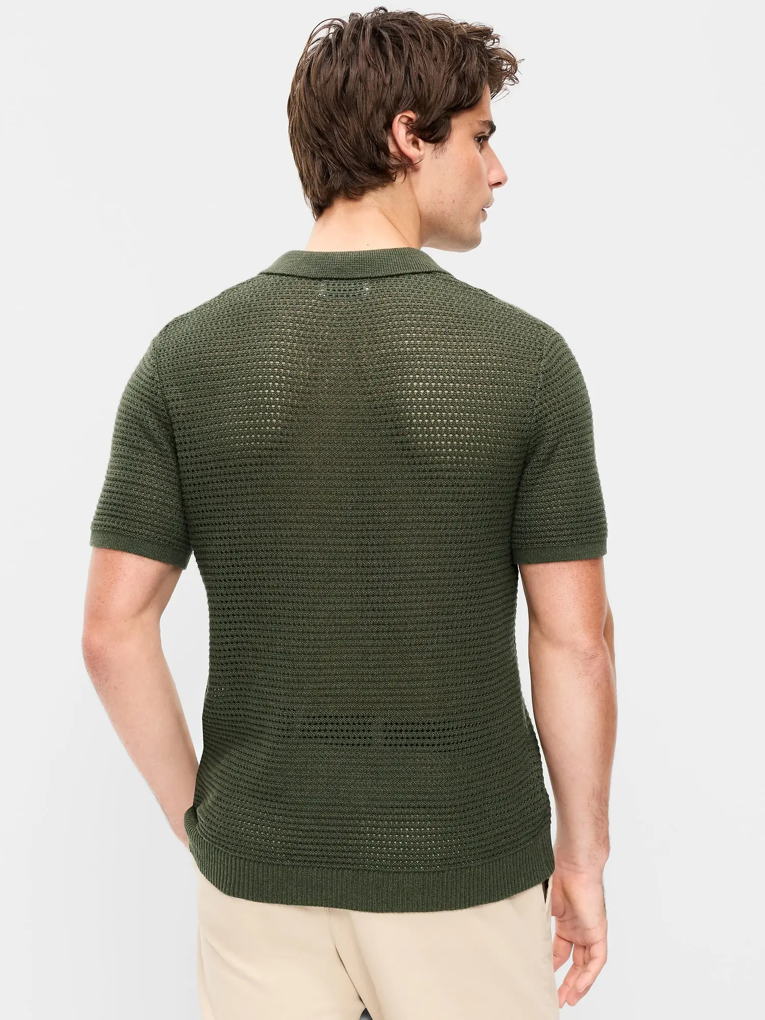 Old Navy Men's Short-Sleeve Polo Sweater - TikTok Shop