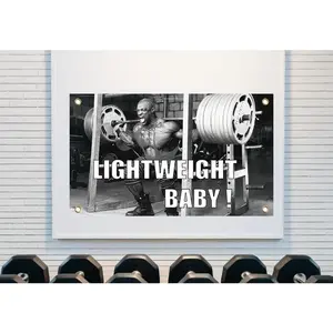 Ronnie Lightweight 3x5FT Flag with Four Brass Grommets for Gym Banners - Inspirational Motivation Art for Fitness Enthusiasts Motivational