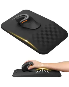 ProtoArc Mouse Pad, MP50 Ergonomic Mouse Mat with Wrist Support Massage Design for Pain Reilef, Non-Slip Rubber Base, Waterproof, Soft Memory Foam, Mousepad for Computer Mouse, Laptop, Office, Desk Gadgets, Husband Gifts,summerwins